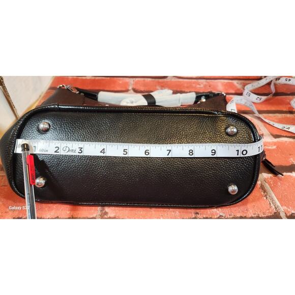 Over Earth Genuine leather Hobo Purse Shoulder Bag Crossbody Handbag BLACK NEW - Picture 7 of 10